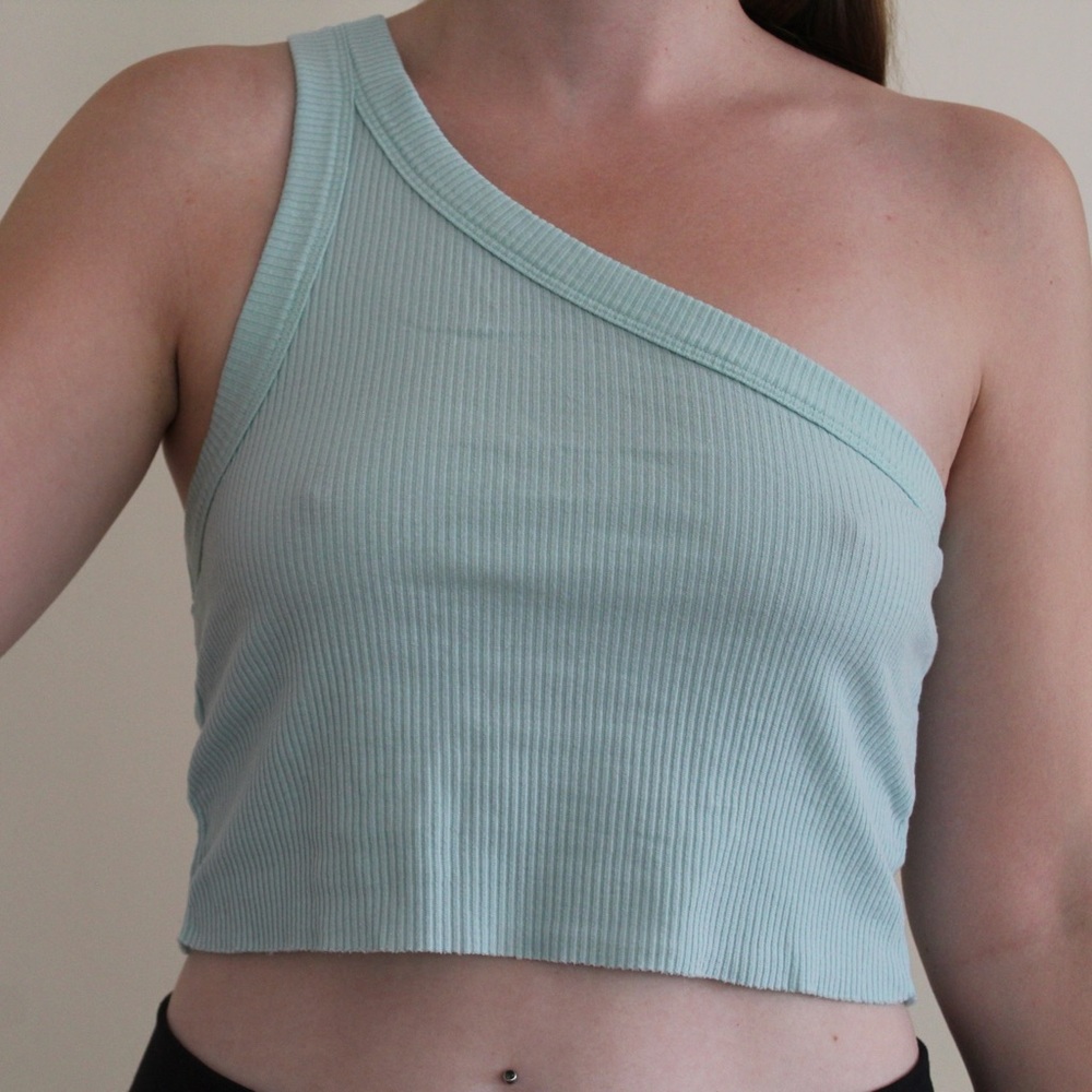 WSLY Rivington Ribbed Cropped One Shoulder Tank